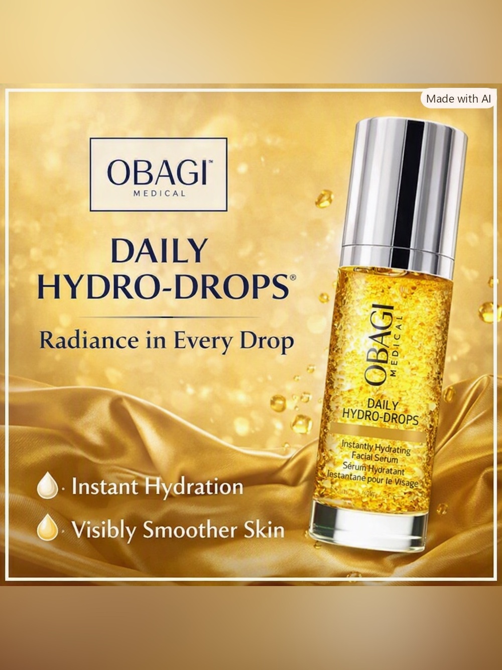 Obagi Daily Hydro-Drops Facial Serum Hydrating Vitamin B3 + Hibiscus Oil NIB - Picture 3 of 12